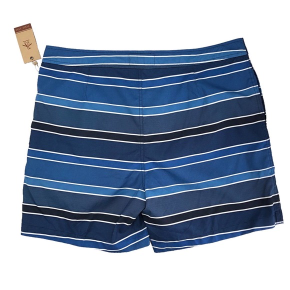 Original Penguin NEW Mens Size 36 Blue Striped Board Shorts Swimwear Swim Shorts - Picture 3 of 7